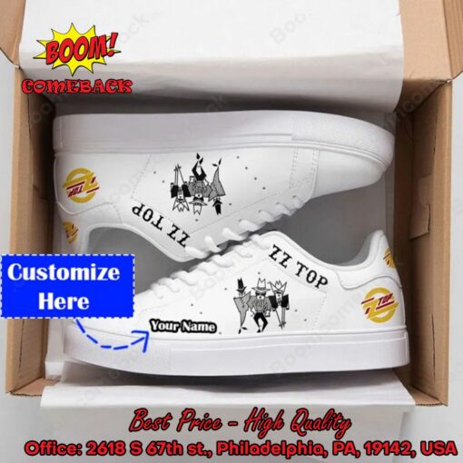 ZZ Top Rock Band Personalized Name Style 1 Adidas Stan Smith Shoes