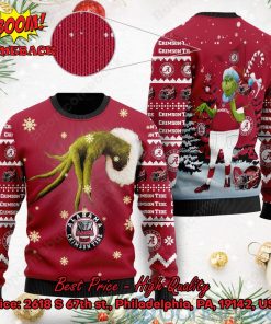 Alabama Crimson Tide Grinch Candy Cane Ugly Christmas Sweater