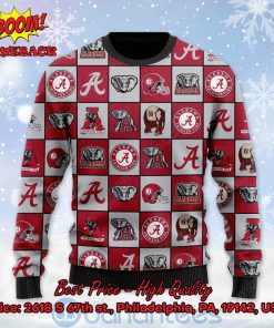 Alabama Crimson Tide Logos Ugly Christmas Sweater