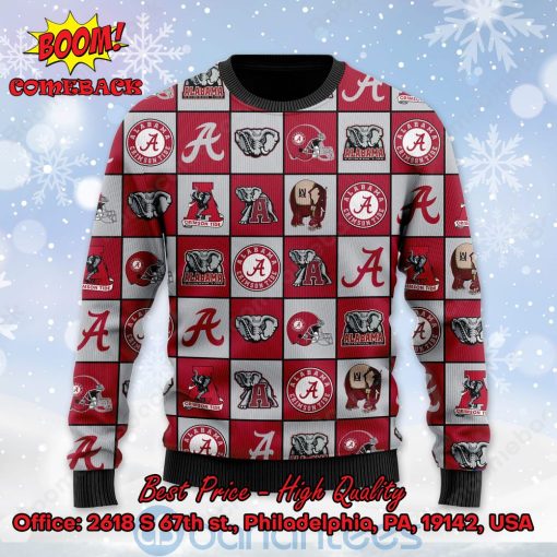 Alabama Crimson Tide Logos Ugly Christmas Sweater