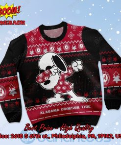 Alabama Crimson Tide Snoopy Dabbing Ugly Christmas Sweater