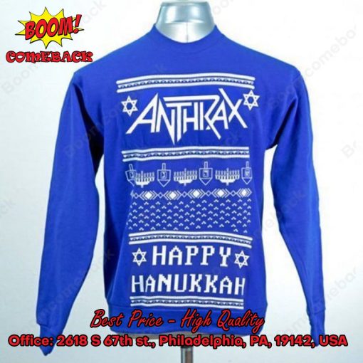 Anthrax Metal Band Happy Hanukkah Christmas Jumper