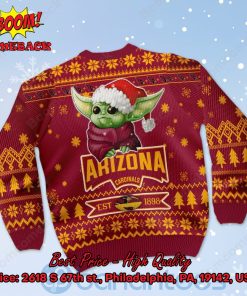arizona cardinals baby yoda santa hat ugly christmas sweater 3 AQKAg