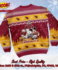 arizona cardinals disney characters personalized name ugly christmas sweater 3 rPo8K