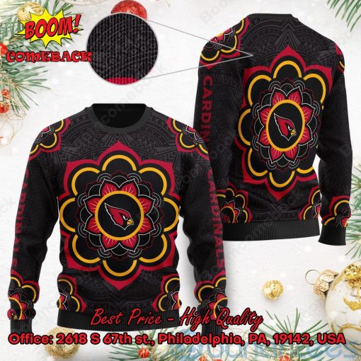 Arizona Cardinals Mandala Ugly Christmas Sweater