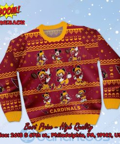 arizona cardinals mickey mouse postures style 1 ugly christmas sweater 2 D8b0e