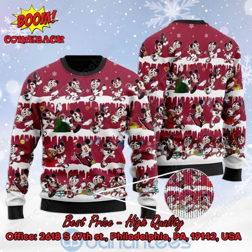 Arizona Cardinals Mickey Mouse Postures Style 2 Ugly Christmas Sweater