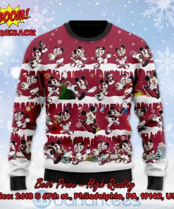 arizona cardinals mickey mouse postures style 2 ugly christmas sweater 2 TsH8u