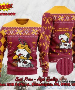Arizona Cardinals Peanuts Snoopy Ugly Christmas Sweater