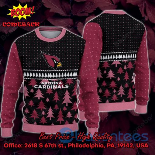 Arizona Cardinals Pine Trees Ugly Christmas Sweater