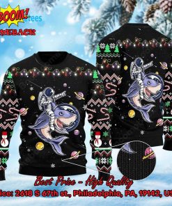 Astronauts Ride A Shark Christmas Ugly Sweater