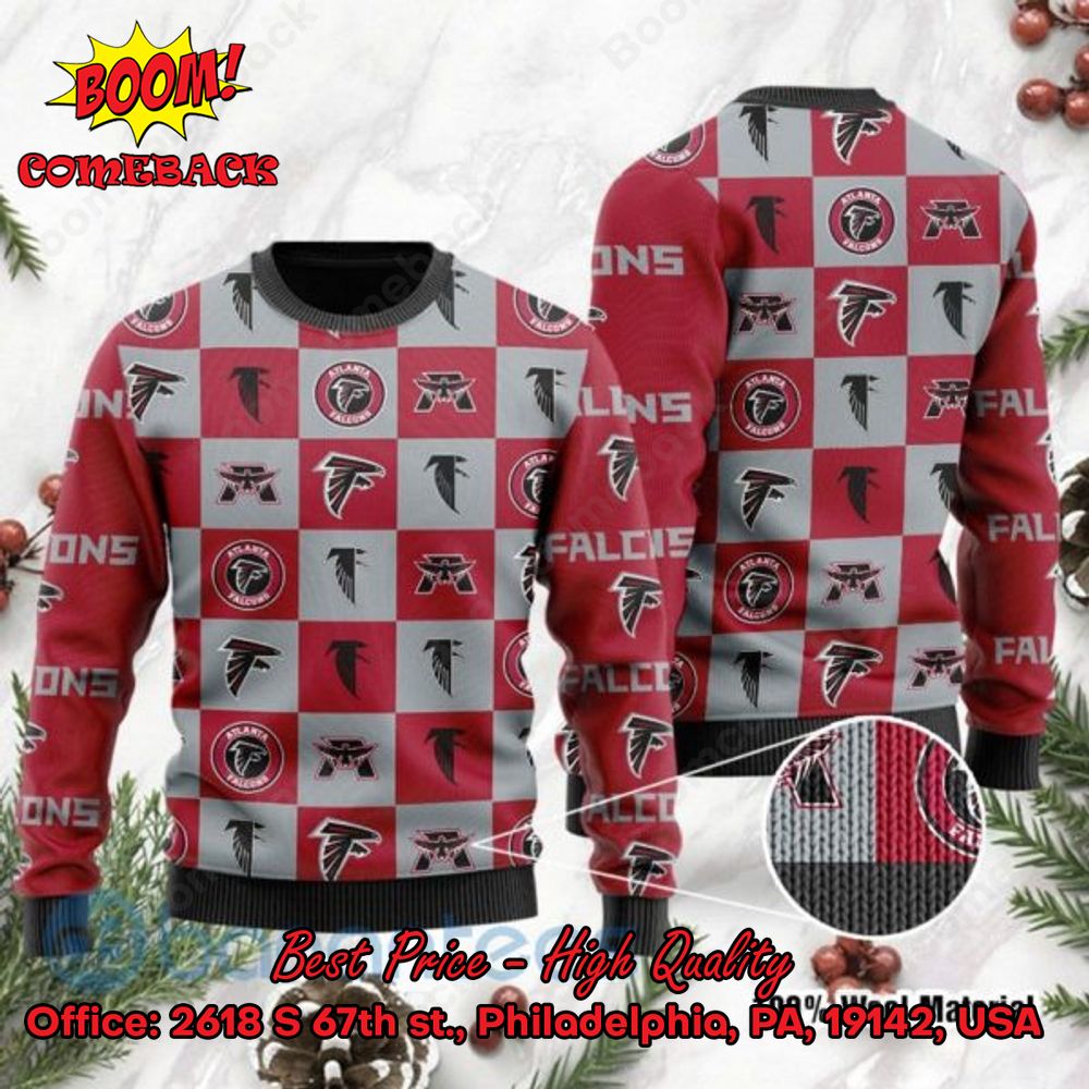 Atlanta Falcons Logos Ugly Christmas Sweater