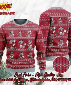 Atlanta Falcons Mickey Mouse Postures Style 1 Ugly Christmas Sweater