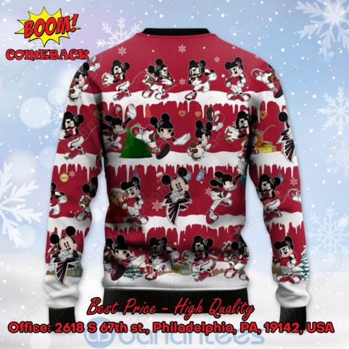 Atlanta Falcons Mickey Mouse Postures Style 2 Ugly Christmas Sweater