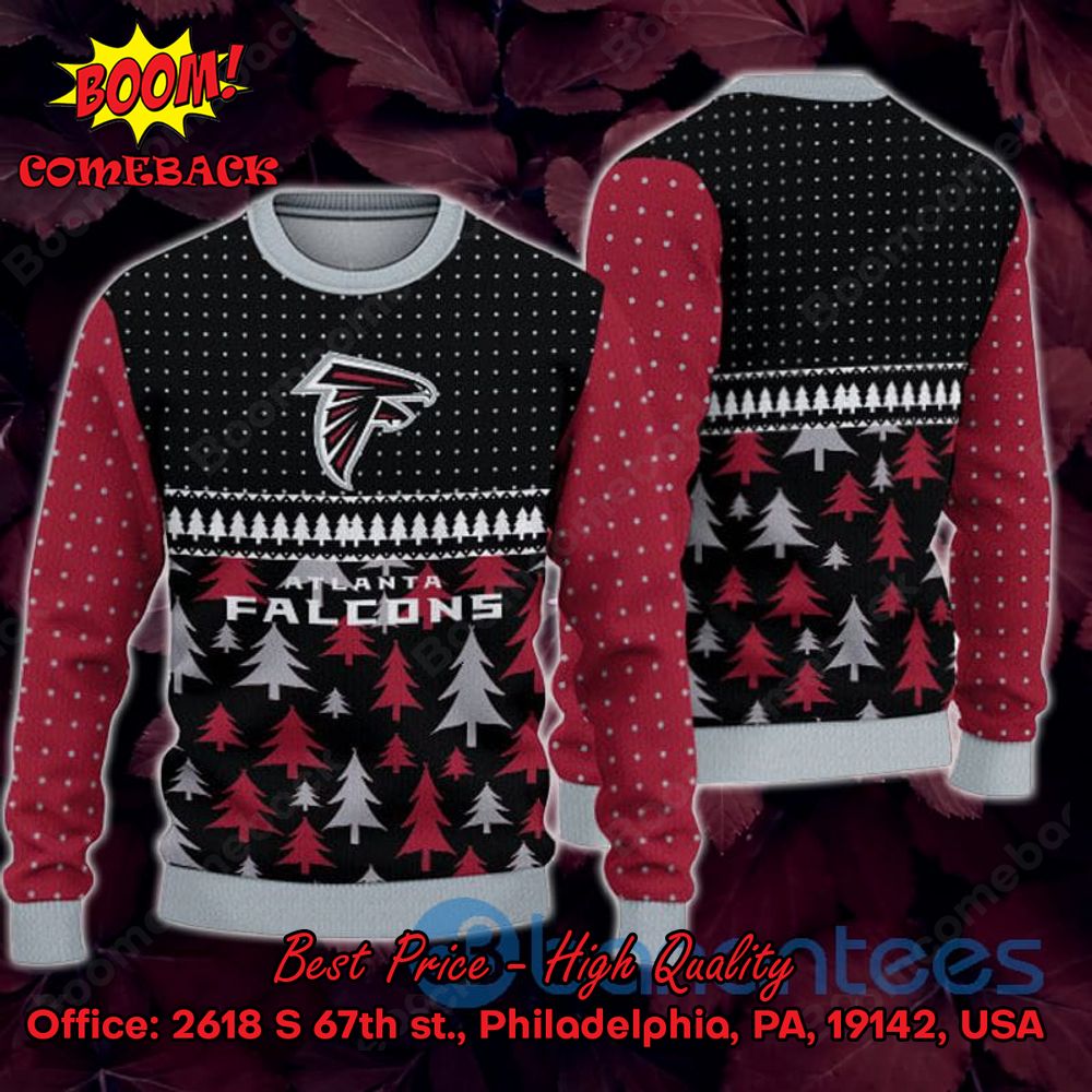 Atlanta Falcons Pine Trees Ugly Christmas Sweater