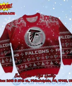 atlanta falcons santa claus in the moon ugly christmas sweater 2 iwCTf