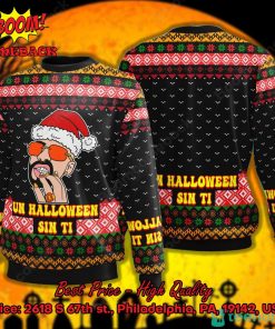 Bad Bunny Santa Hat Un Halloween Sin Ti Ugly Christmas Sweater