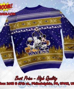 baltimore ravens disney characters personalized name ugly christmas sweater 3 sg9mh