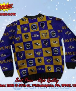 baltimore ravens logos ugly christmas sweater 3 6UC5K