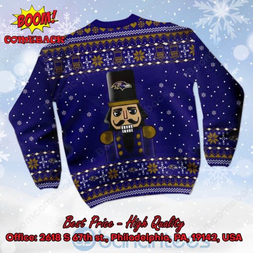 Baltimore Ravens Nutcracker Not A Player I Just Crush Alot Ugly Christmas Sweater