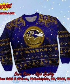 baltimore ravens santa claus in the moon ugly christmas sweater 2 57DYU