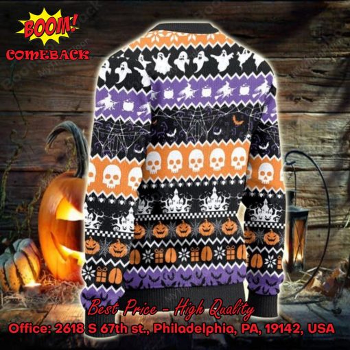 Black Angus Witch Hat Halloween Ugly Christmas Sweater