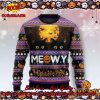 Black Cat Knife What Halloween Ugly Christmas Sweater