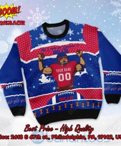 Buffalo Bills All I Need For Christmas Is Bills Custom Name Number Ugly Christmas Sweater