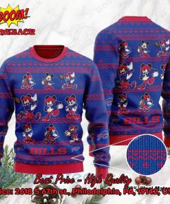 Buffalo Bills Mickey Mouse Postures Style 1 Ugly Christmas Sweater