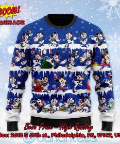 Buffalo Bills Mickey Mouse Postures Style 2 Ugly Christmas Sweater