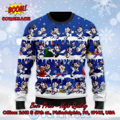 Buffalo Bills Mickey Mouse Postures Style 2 Ugly Christmas Sweater