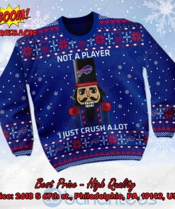 buffalo bills nutcracker not a player i just crush alot ugly christmas sweater 2 LVutG