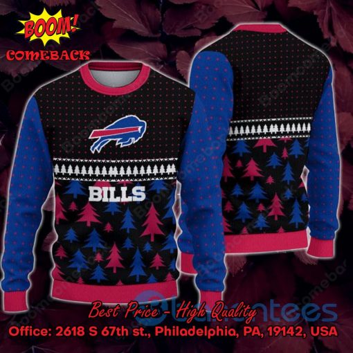 Buffalo Bills Pine Trees Ugly Christmas Sweater