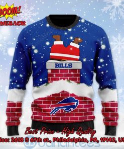 buffalo bills santa claus on chimney personalized name ugly christmas sweater 2 eB4OP