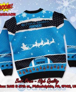 carolina panthers all i need for christmas is panthers custom name number ugly christmas sweater 3 eVRbA