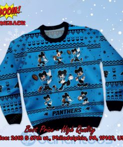 carolina panthers mickey mouse postures style 1 ugly christmas sweater 2 wD9np