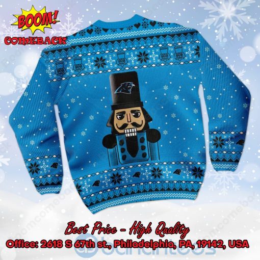 Carolina Panthers Nutcracker Not A Player I Just Crush Alot Ugly Christmas Sweater