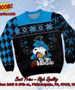 Carolina Panthers Peanuts Snoopy Ugly Christmas Sweater