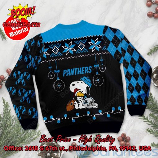 Carolina Panthers Peanuts Snoopy Ugly Christmas Sweater