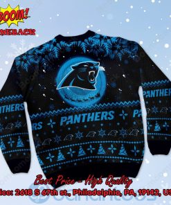 carolina panthers santa claus in the moon ugly christmas sweater 3 KZKBZ