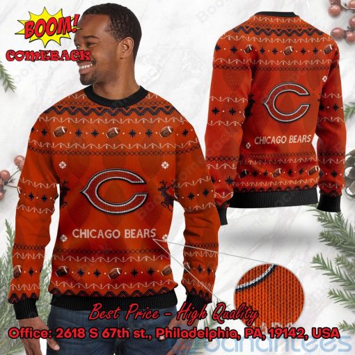 Chicago Bears Big Logo Ugly Christmas Sweater