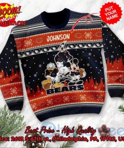 chicago bears disney characters personalized name ugly christmas sweater 2 0I7ma