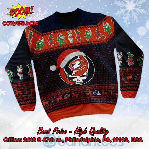 Chicago Bears Grateful Dead Santa Hat Ugly Christmas Sweater