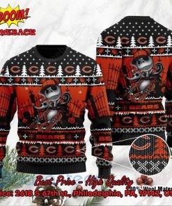 Chicago Bears Jack Skellington Halloween Ugly Christmas Sweater