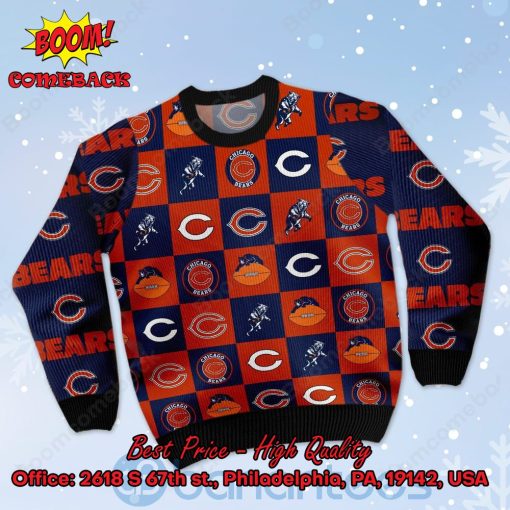 Chicago Bears Logos Ugly Christmas Sweater