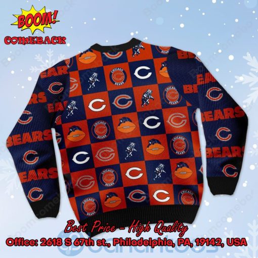 Chicago Bears Logos Ugly Christmas Sweater