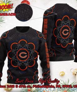 Chicago Bears Mandala Ugly Christmas Sweater