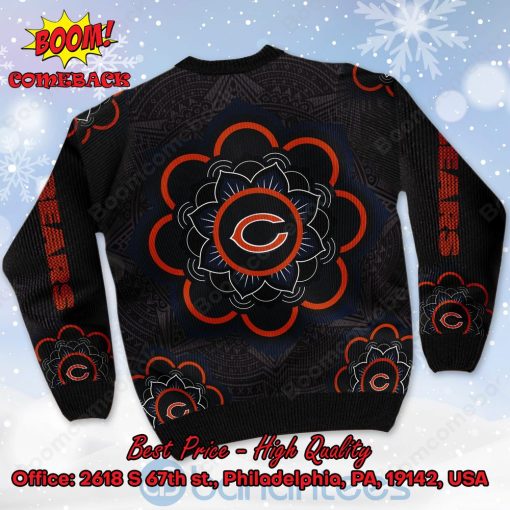 Chicago Bears Mandala Ugly Christmas Sweater