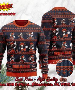 Chicago Bears Mickey Mouse Postures Style 1 Ugly Christmas Sweater