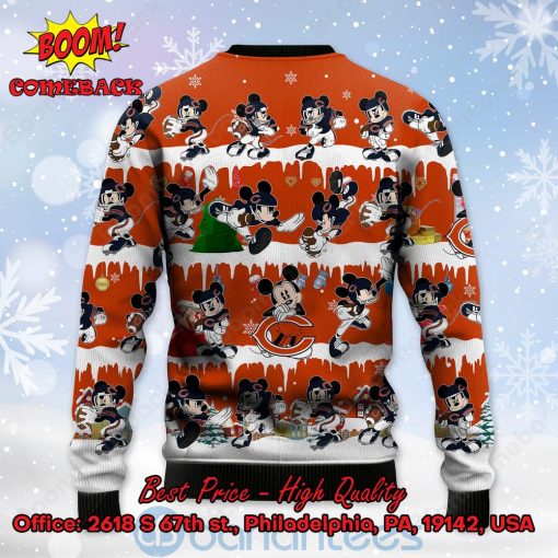 Chicago Bears Mickey Mouse Postures Style 2 Ugly Christmas Sweater